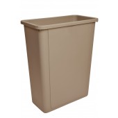 1015BE Beige Rectangular Garbage Can with 15 Gallon Capacity