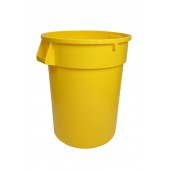 1032YW Yellow Round Waste Garbage Can 32 Gallon