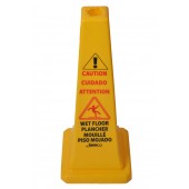 1075 Wet Floor Sign Safety Caution Cone, 26" High, 10" Base, Yellow