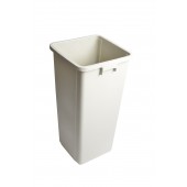 1225BE Beige Square Garbage Can with 25 Gallon Capacity
