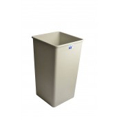 1244BE Beige Square Garbage Can with 44 Gallon Capacity