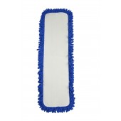 6324 5 Inch by 24 Inches Microfiber Fringed Dry Mop Pads with Velcro Backing