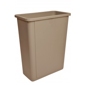 1015BE Beige Rectangular Garbage Can with 15 Gallon Capacity