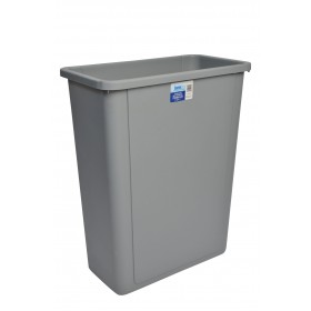 1015GY Grey Rectangular Garbage Can with 15 Gallon Capacity