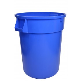 1032BL Blue Round Waste Garbage Can 32 Gallon