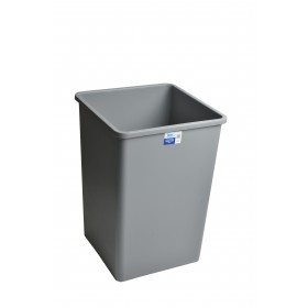 1232GY Grey Square Garbage Can with 32 Gallon Capacity