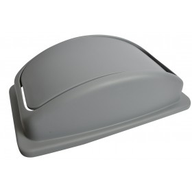 1023-02GY Grey Rectangular Garbage Can Lid with Drop In Swing Top