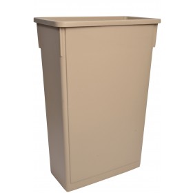 1023BE Beige Rectangular Garbage Can with 23 Gallon Capacity
