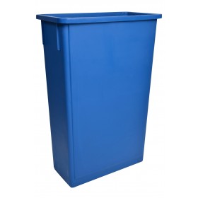 1023BL Blue Rectangular Garbage Can with 23 Gallon Capacity