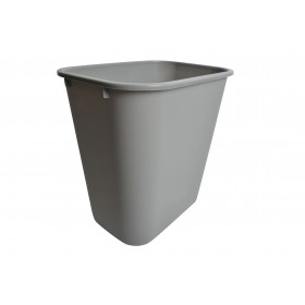 1025GY Grey Rectangular Garbage Can with 28 Quarts Capacity