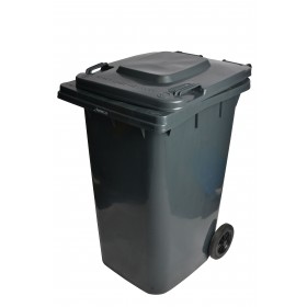 1038GY Grey Rollout Container 32 Gallon Trash Cans with Wheels
