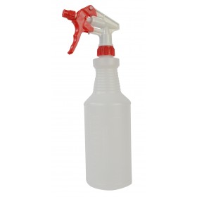 1103 Red Trigger Sprayer with 24 Ounce White Bottle