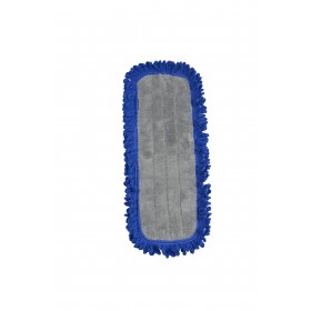 6318 5 Inch by 18 Inches Microfiber Fringed Dry Mop Pads with Velcro Backing
